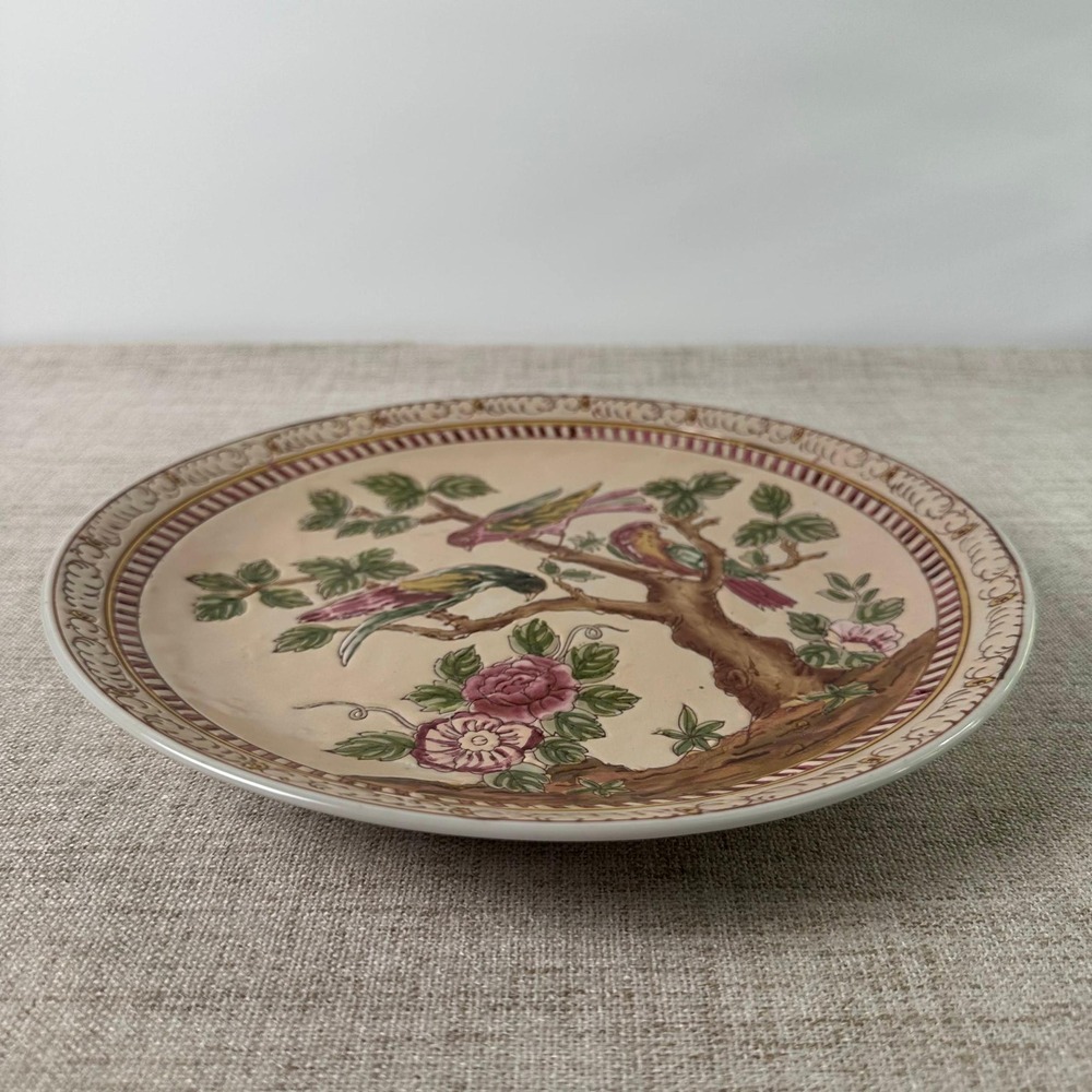 Vintage Andrea by Sadek Victoria Morland Tree of Life Bird Chinoiserie Plate - Picture 5 of 10